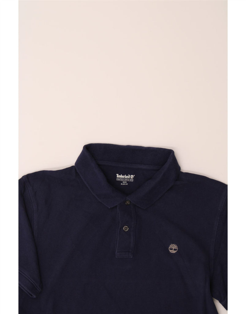 TIMBERLAND Mens Slim Fit Polo Shirt Medium Navy Blue Cotton Vintage Timberland and Second-Hand Timberland from Messina Hembry 
