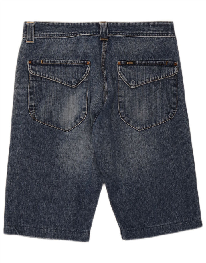 LEE Mens Whizit Denim Shorts W32 Medium Blue Cotton