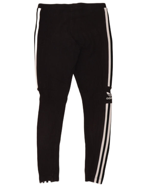 Adidas Womens Graphic Leggings UK 10 Small Black Cotton Sports