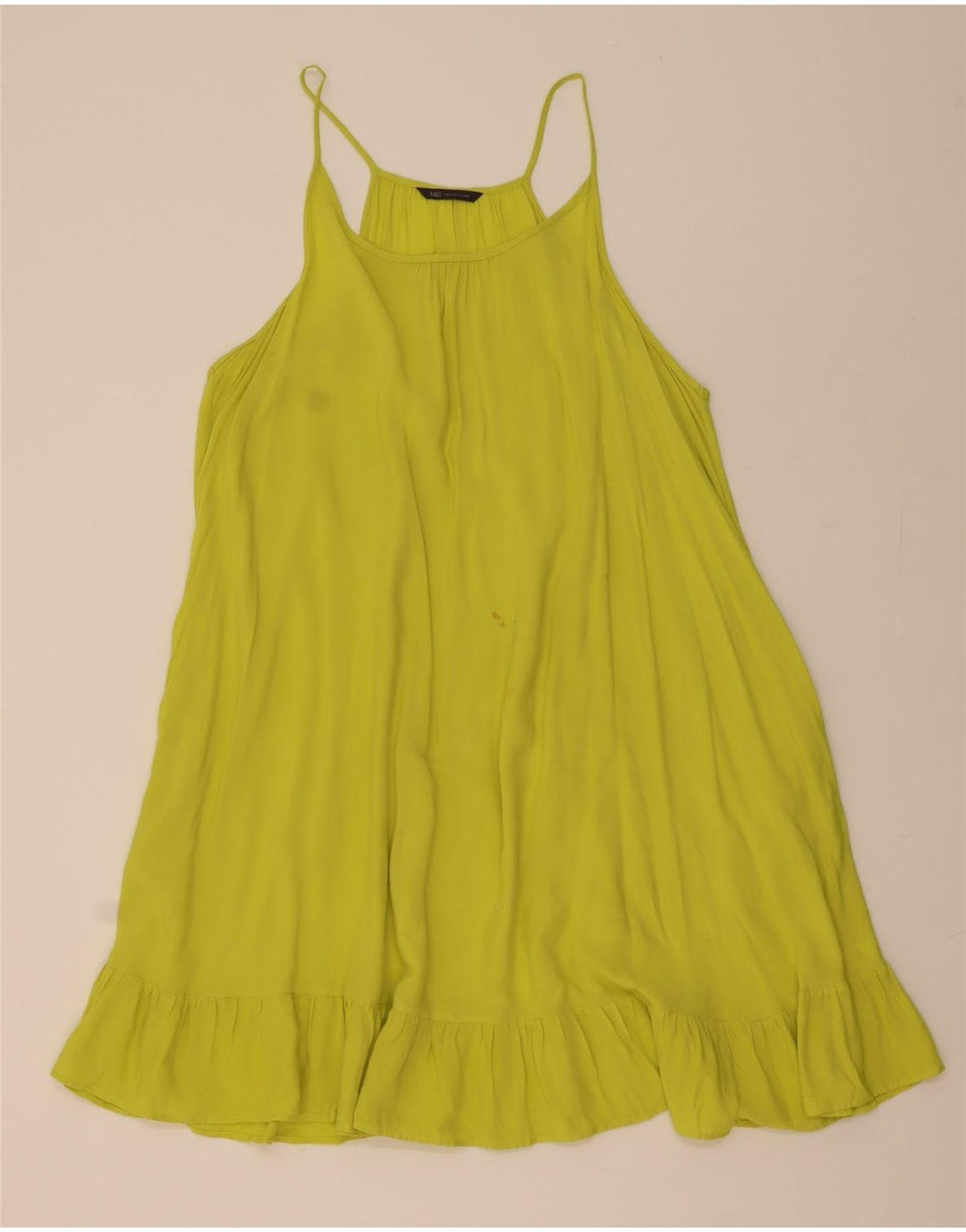 MARKS & SPENCER Womens Oversized Tent Dress UK 16 Large Yellow Viscose