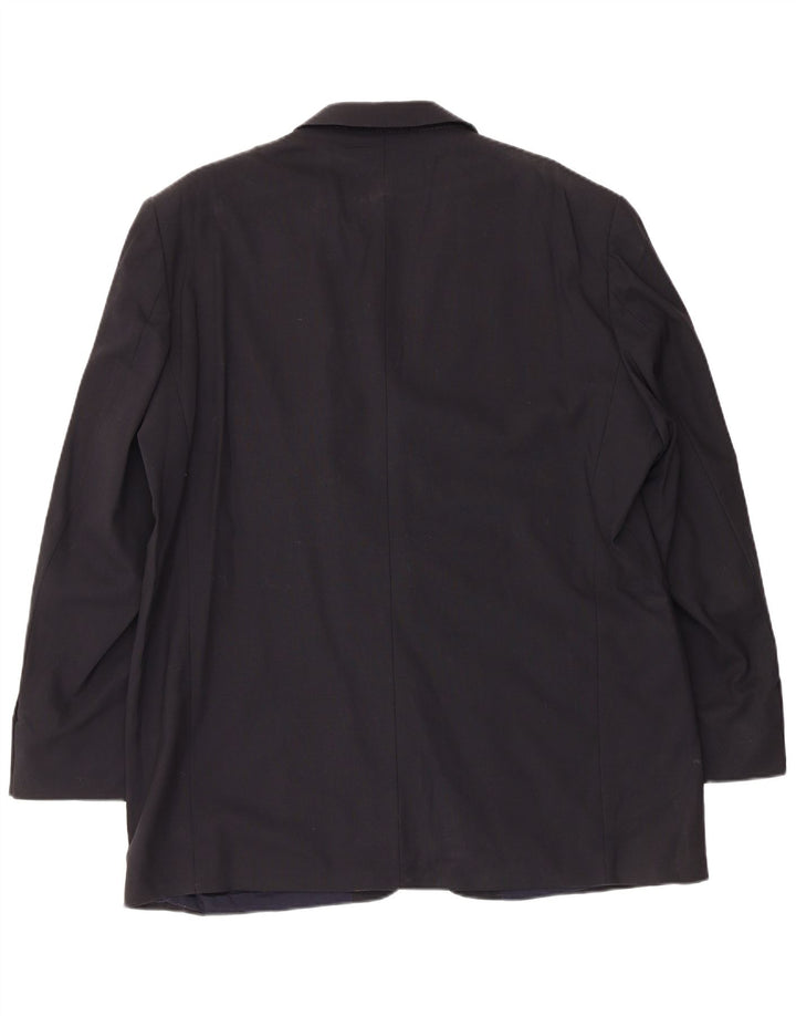 PIERRE CARDIN Mens 3 Button Blazer Jacket UK 38 Medium Navy Blue Wool
