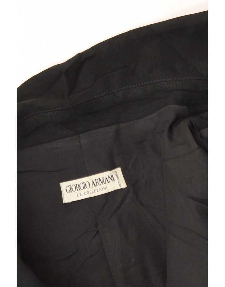 Giorgio Armani Womens 2 Button Blazer Jacket UK 14 Medium Black