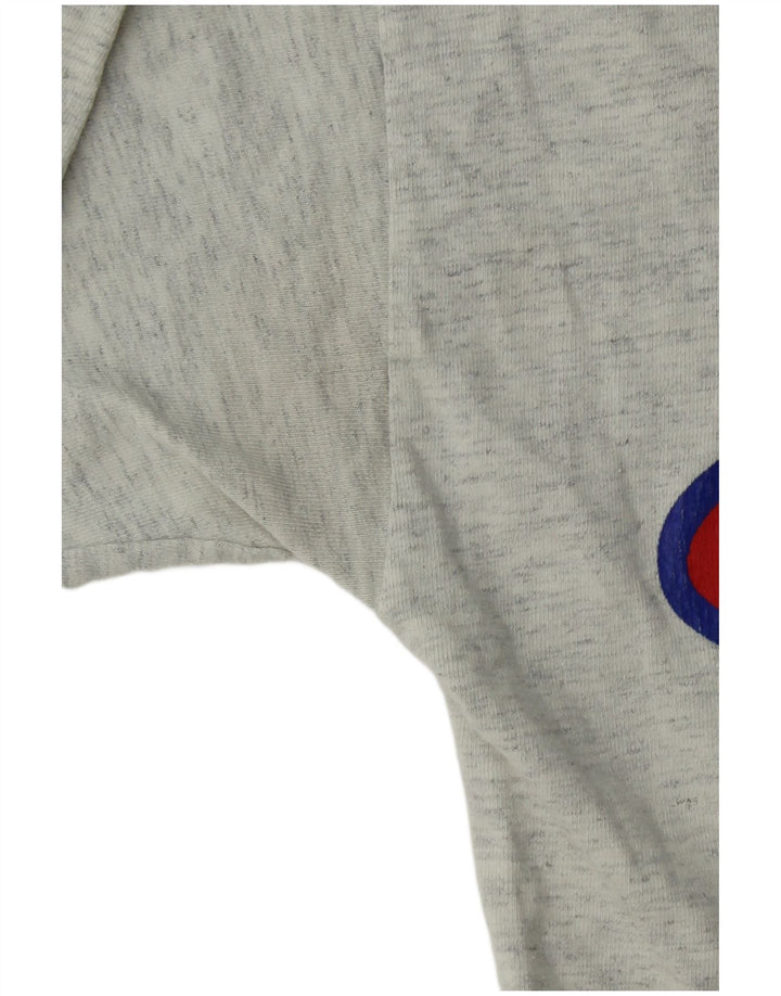 CHAMPION Boys Graphic T-Shirt Top 11-12 Years Large Grey Flecked Cotton