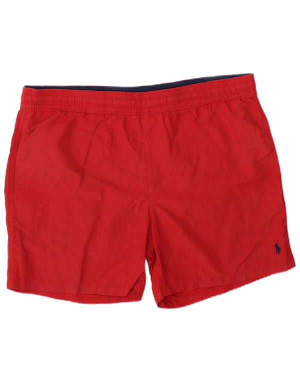POLO RALPH LAUREN Mens Swimming Shorts Medium  Red Nylon