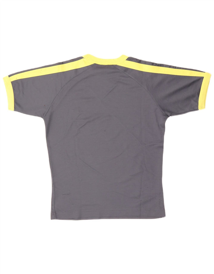 PUMA Mens T-Shirt Top Medium Grey Colourblock Cotton