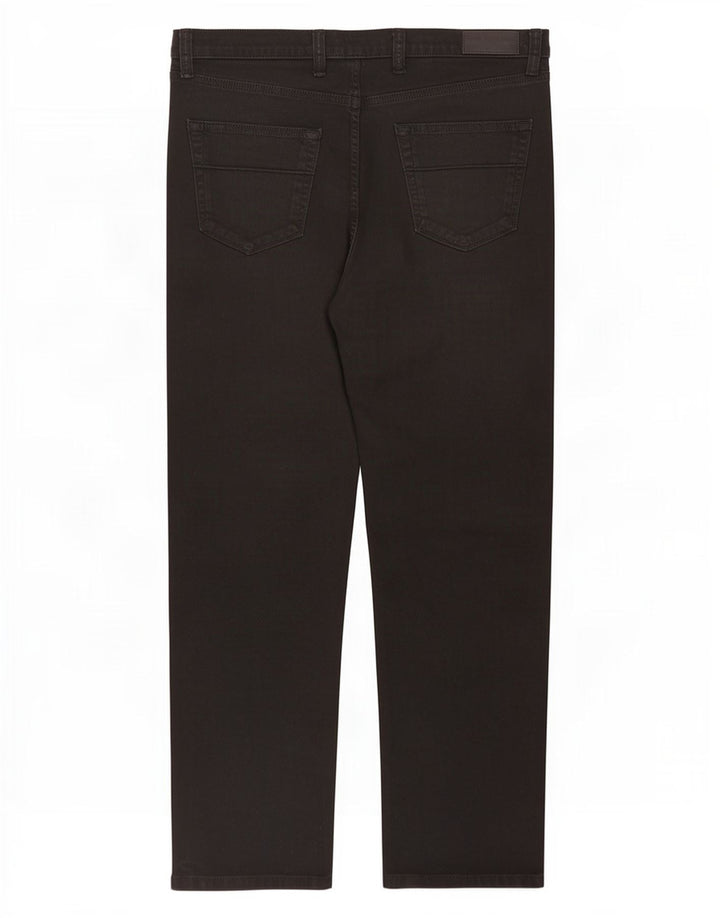 Marks & Spencer Mens Regular Straight Jeans W38 L31 Black Cotton
