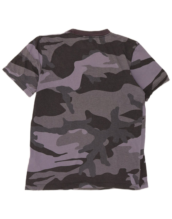 ADIDAS Mens Graphic T-Shirt Top XS Grey Camouflage Cotton