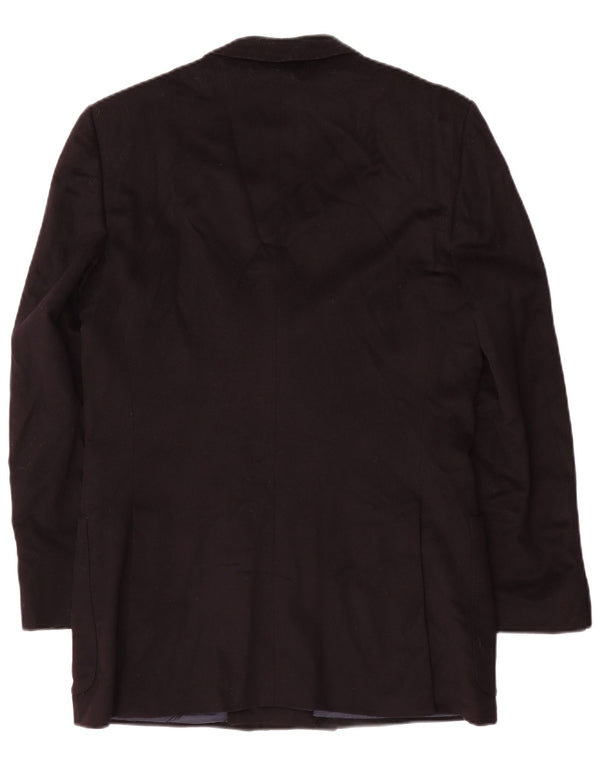 Valentino Mens Double Breasted Blazer Jacket IT 46 Small Black Virgin Wool