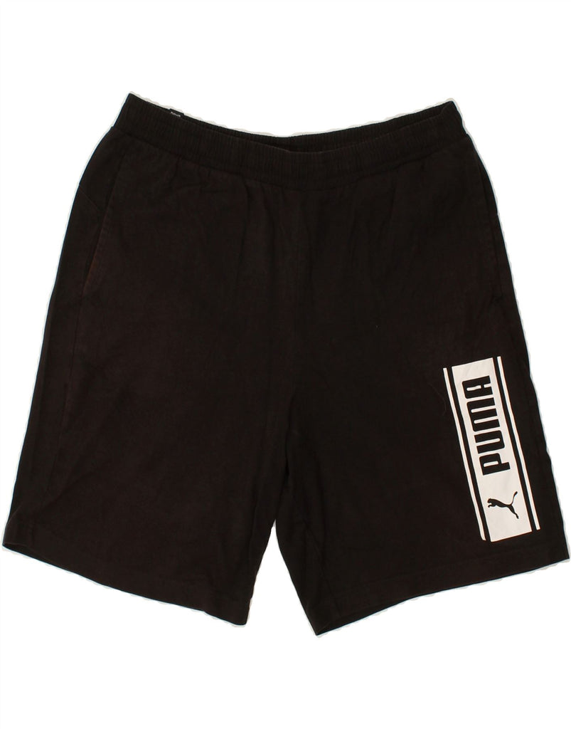 PUMA Mens Graphic Sport Shorts Large Black | Vintage Puma | Thrift | Second-Hand Puma | Used Clothing | Messina Hembry 