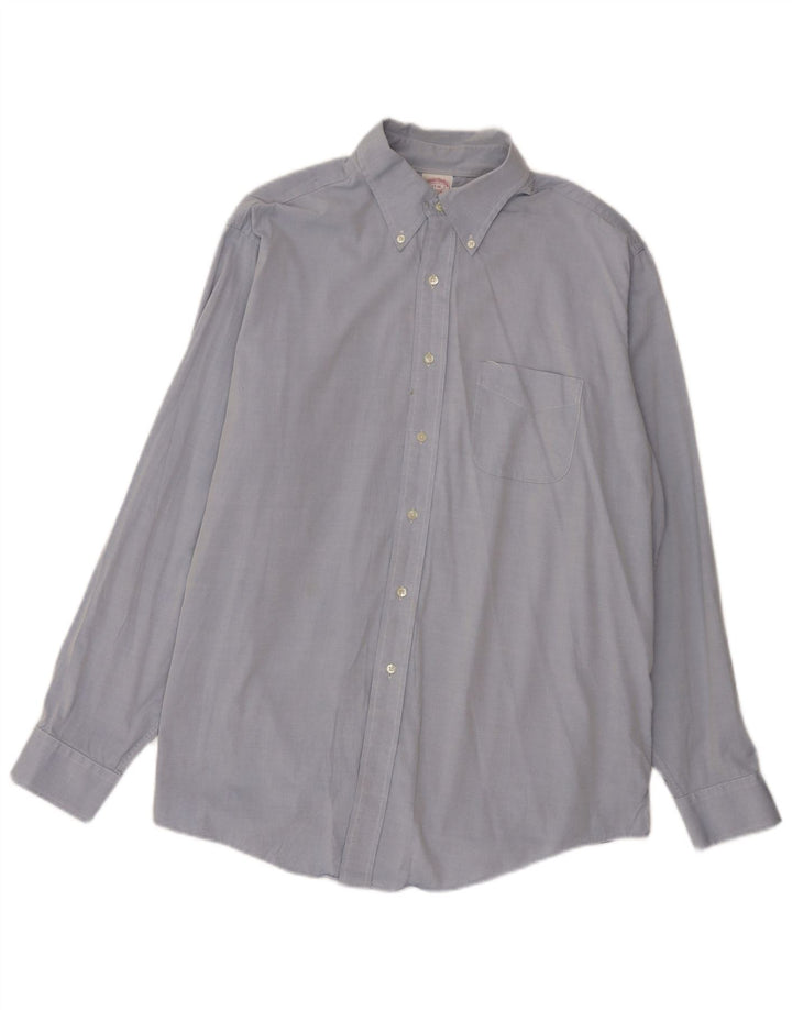 Brooks Brothers Mens Shirt Size 17 XL Blue Cotton