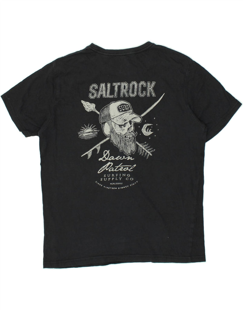 SALTROCK Mens Graphic T-Shirt Top Medium Black Cotton | Vintage Saltrock | Thrift | Second-Hand Saltrock | Used Clothing | Messina Hembry 