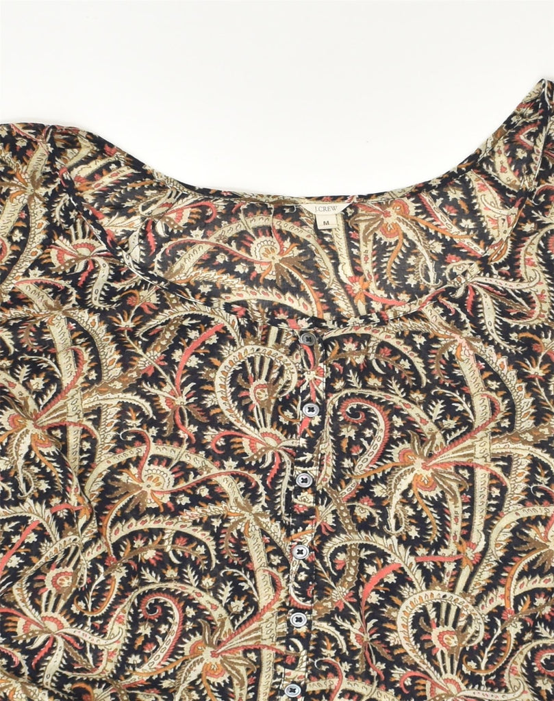 J. CREW Womens Pullover Shirt UK 14 Medium Brown Paisley | Vintage J. Crew | Thrift | Second-Hand J. Crew | Used Clothing | Messina Hembry 