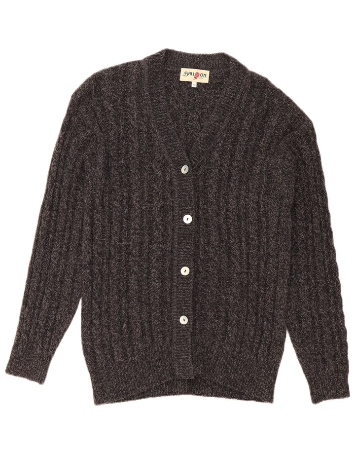 Balloon Womens Cardigan Sweater Medium Grey Wool