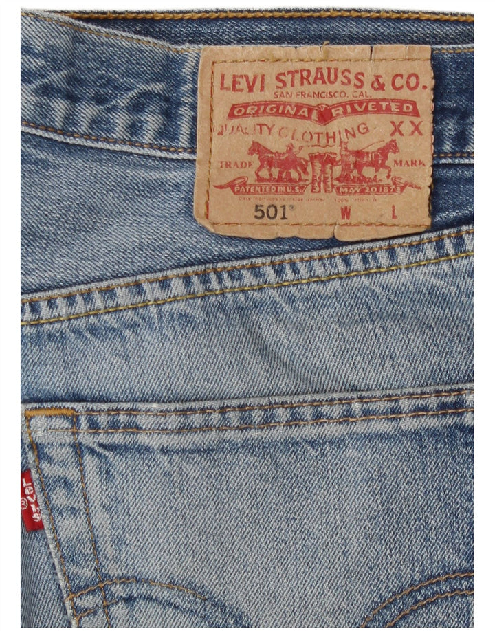 Levi's Mens 501 Straight Jeans W32 L30 Blue Cotton