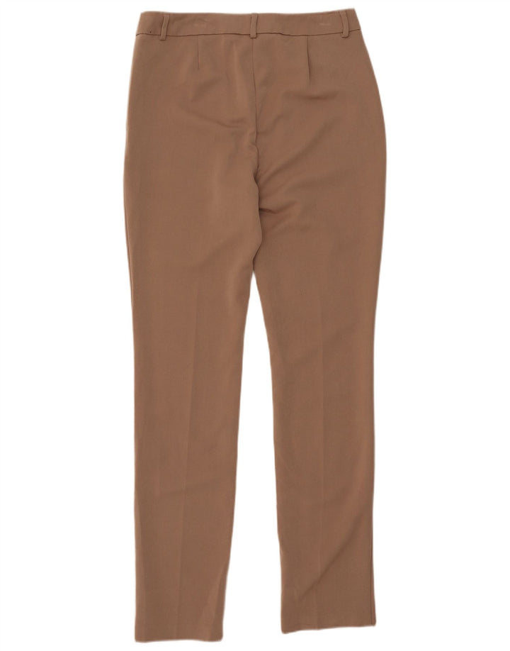 Marks & Spencer Womens Slim Chino Trousers UK 12 Medium W32 L33 Brown