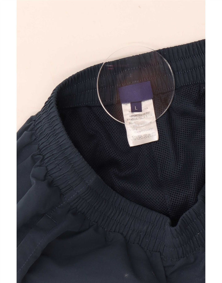 Asics Womens Tracksuit Trousers Large Navy Blue Polyester