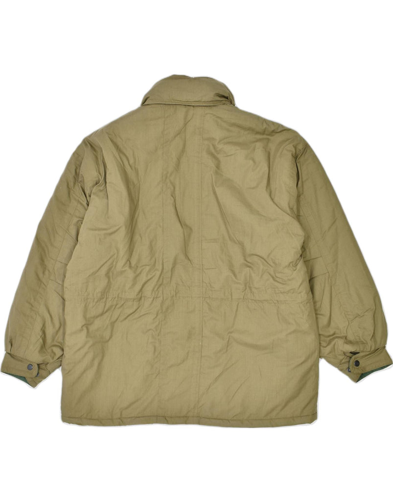 VINTAGE Mens Padded Jacket IT 48 Medium Khaki Polyester | Vintage | Thrift | Second-Hand | Used Clothing | Messina Hembry 