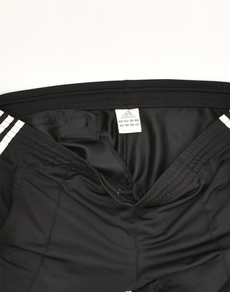 ADIDAS Womens Tracksuit Trousers UK 12 Medium Black Polyester | Vintage Adidas | Thrift | Second-Hand Adidas | Used Clothing | Messina Hembry 