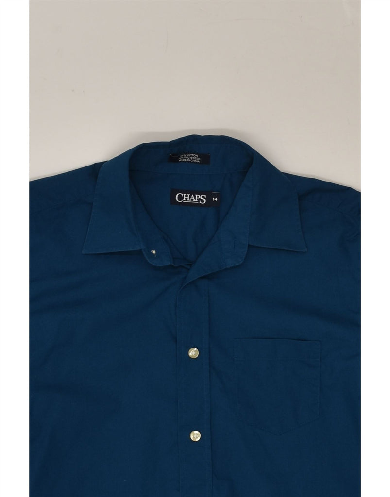 CHAPS Boys Shirt 13-14 Years Blue Cotton | Vintage Chaps | Thrift | Second-Hand Chaps | Used Clothing | Messina Hembry 