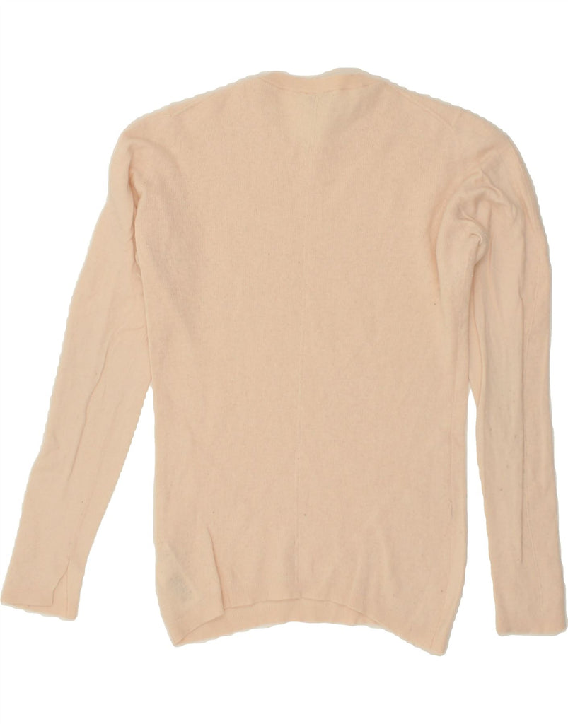 REISS Womens Crew Neck Jumper Sweater UK 14 Large Beige Polyester | Vintage Reiss | Thrift | Second-Hand Reiss | Used Clothing | Messina Hembry 