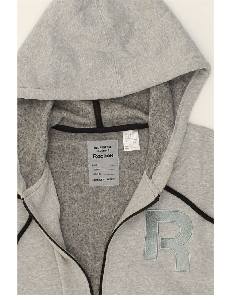 REEBOK Mens Zip Hoodie Sweater Large Grey Cotton | Vintage Reebok | Thrift | Second-Hand Reebok | Used Clothing | Messina Hembry 