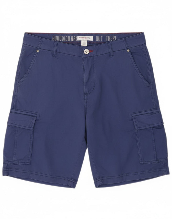Scorpion Bay Mens Cargo Shorts W32 Medium Navy Blue Cotton