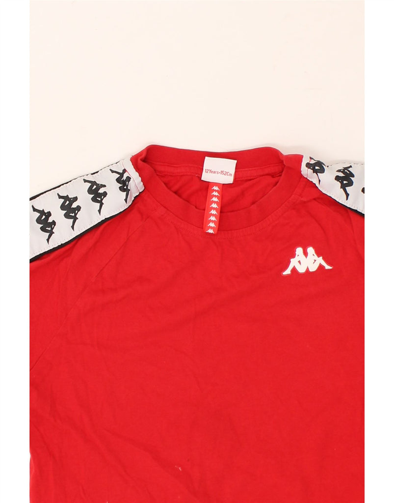 KAPPA Boys Graphic T-Shirt Top 11-12 Years Red Cotton | Vintage Kappa | Thrift | Second-Hand Kappa | Used Clothing | Messina Hembry 