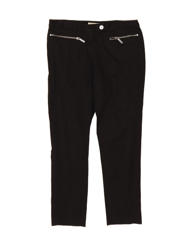 MICHAEL KORS Womens Slim Casual Trousers US 8 Medium W32 L29 Black Cotton Vintage Michael Kors and Second-Hand Michael Kors from Messina Hembry 