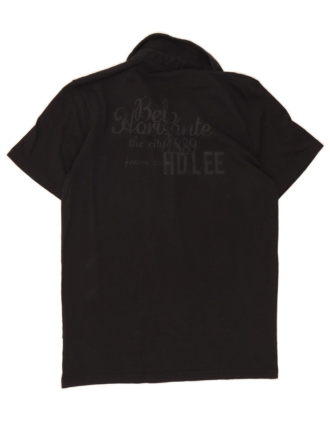 LEE Womens Polo Shirt UK 18 XL Black Cotton Vintage Lee and Second-Hand Lee from Messina Hembry 