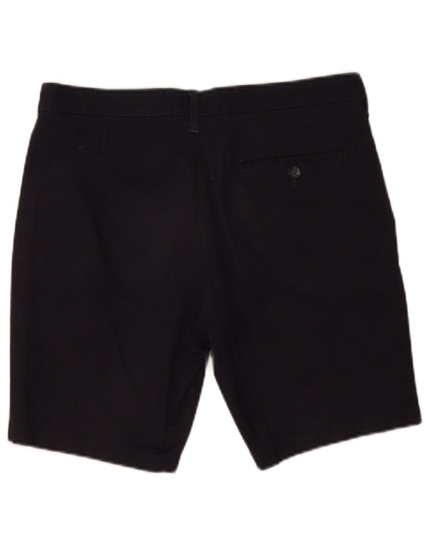 Marks & Spencer Mens Chino Shorts W32 Medium Navy Blue Cotton