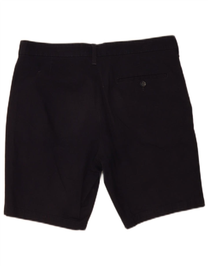 Marks & Spencer Mens Chino Shorts W32 Medium Navy Blue Cotton