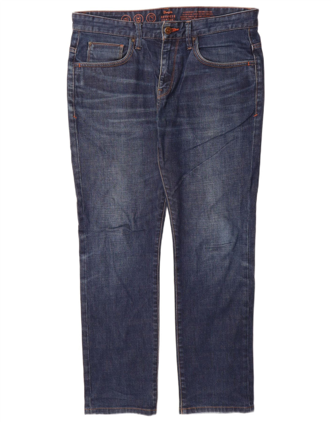 Wrangler Mens Straight Jeans W32 L30 Navy Blue