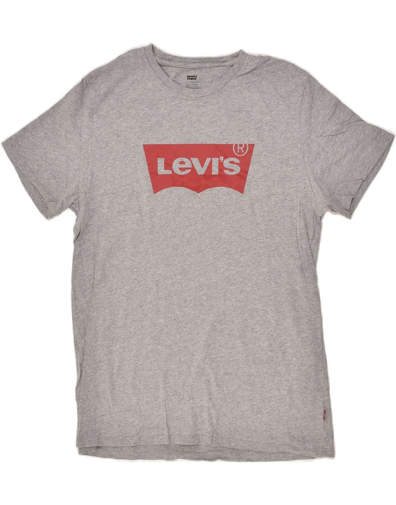 LEVI'S Mens Tall Slim Graphic T-Shirt Top XL Grey Cotton | Vintage Levi's | Thrift | Second-Hand Levi's | Used Clothing | Messina Hembry 