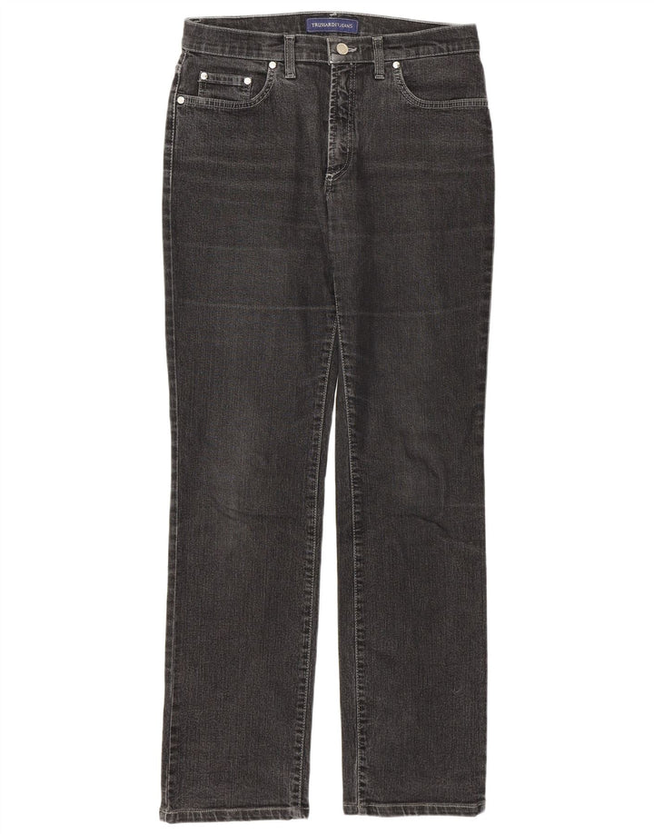 Trussardi Womens Straight Jeans W29 L31 Grey Cotton