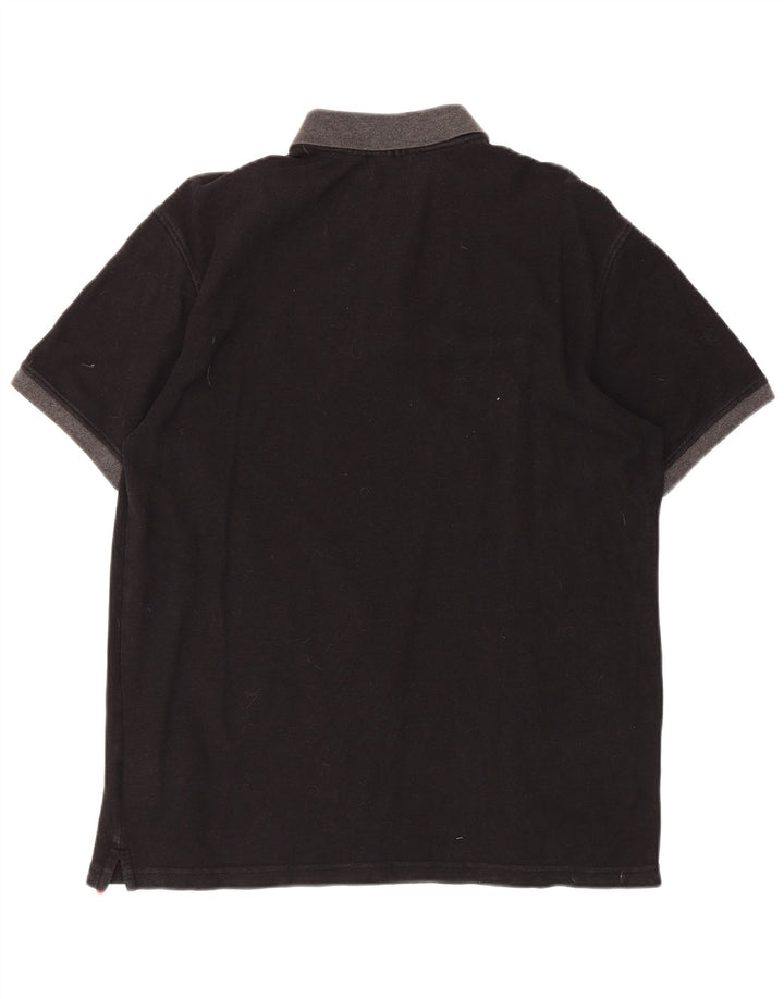Fila Mens Polo Shirt Medium Black Cotton