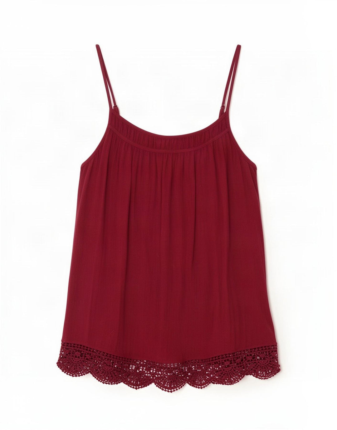 Fat Face Womens Cami Top UK 8 Small Burgundy Viscose