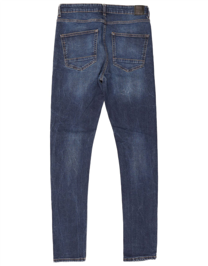 Bench Mens Skinny Jeans W34 L34 Blue Cotton