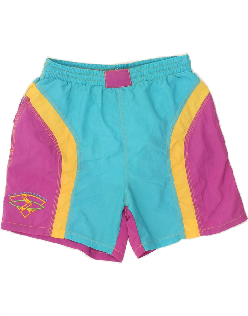 LOTTO Boys Sport Shorts 13-14 Years 3XL Blue Colourblock Nylon | Vintage Lotto | Thrift | Second-Hand Lotto | Used Clothing | Messina Hembry 