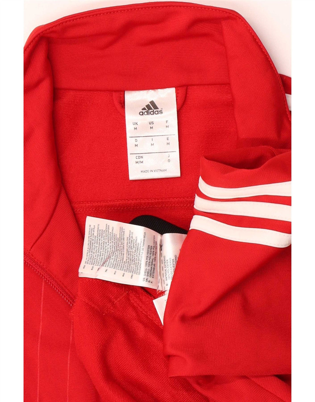 Adidas Mens Graphic Regular Fit Tracksuit Top Jacket Medium Red Colourblock