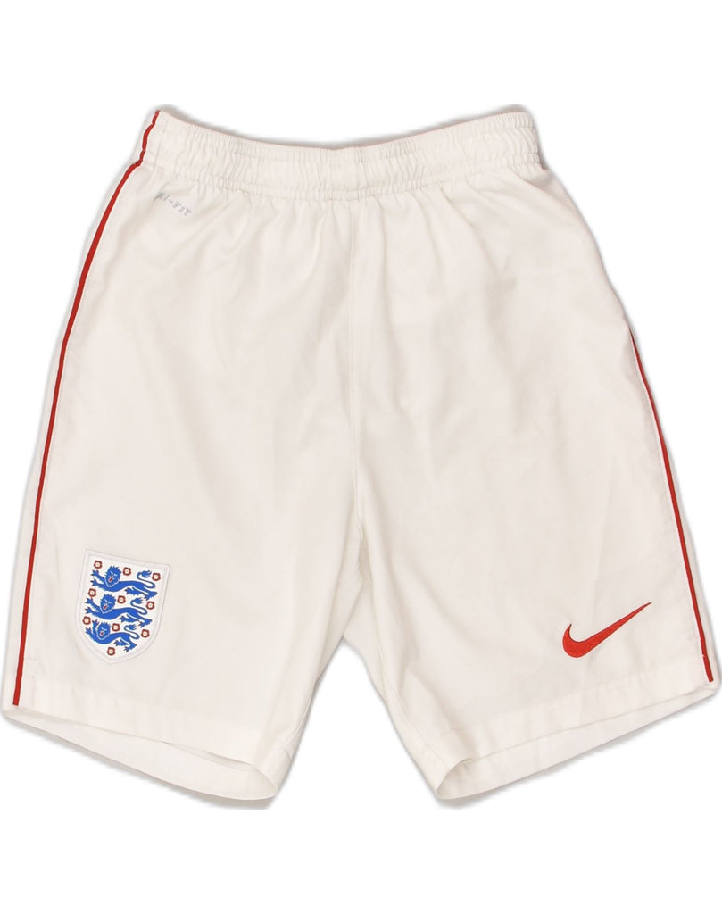 NIKE Boys Dri Fit Sport Shorts 10-11 Years Medium  White Polyester | Vintage Nike | Thrift | Second-Hand Nike | Used Clothing | Messina Hembry 