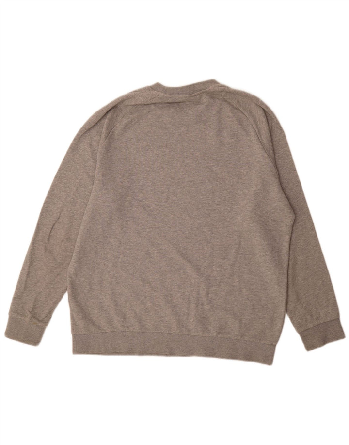 Adidas Mens Graphic Sweatshirt Jumper XL Grey Cotton