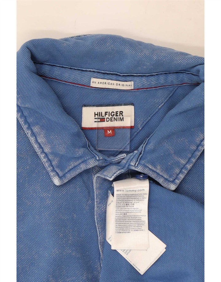 Tommy Hilfiger Mens Polo Shirt Medium Blue Cotton