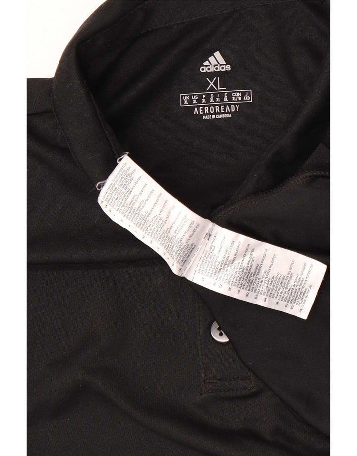 Adidas Mens Aeroready Polo Shirt XL Black Polyester