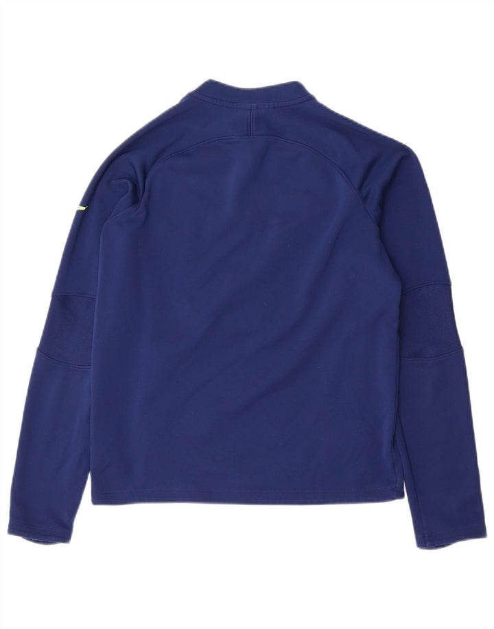 Nike Boys Therma-Fit Pullover Tracksuit Top 12-13 Years Large Navy Blue