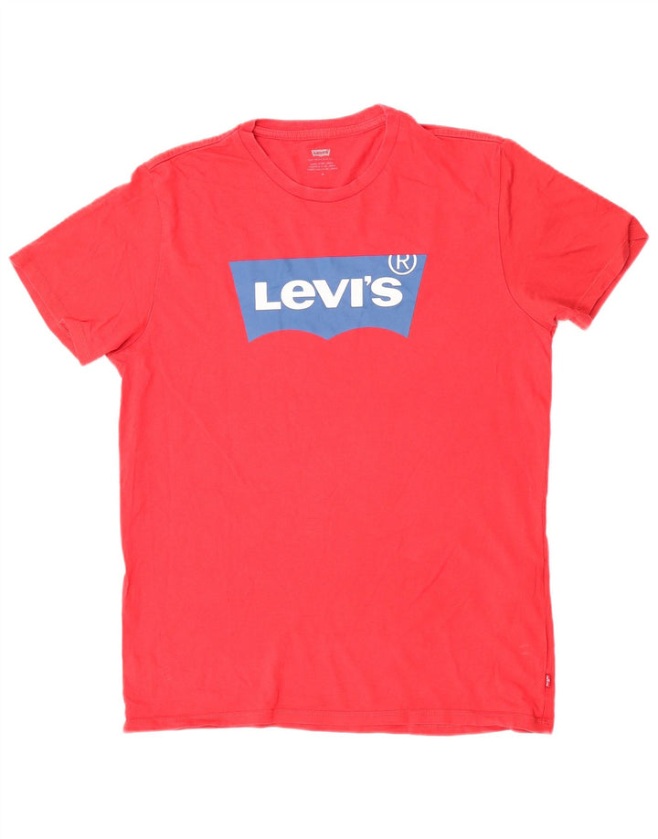 Levi's Mens Graphic T-Shirt Top Medium Red Cotton