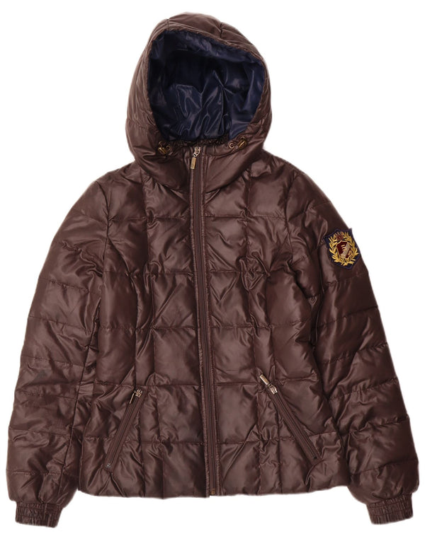 Esprit Womens Hooded Padded Jacket UK 6 XS Brown