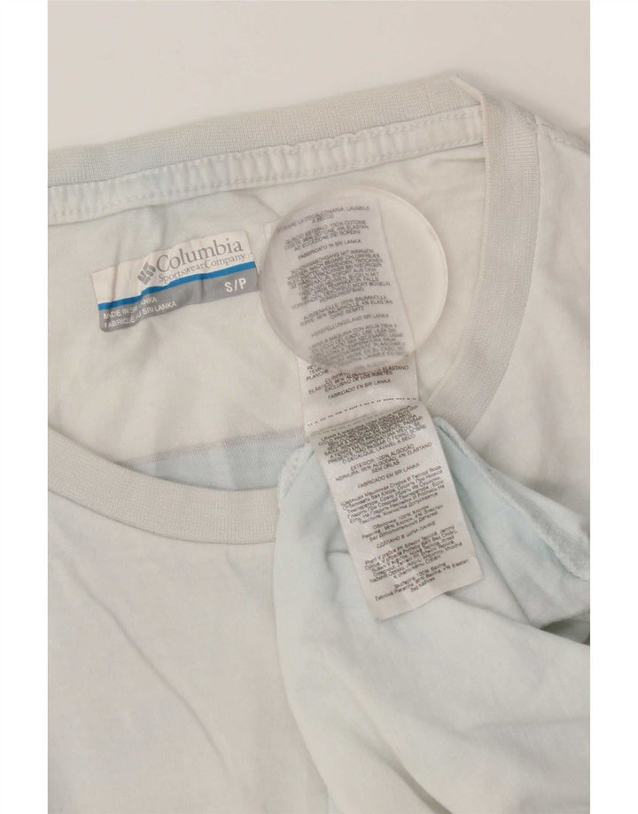 Columbia Mens Graphic T-Shirt Top Small White Cotton