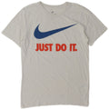 Nike Mens Athletic Cut Graphic T-Shirt Top Small White Cotton
