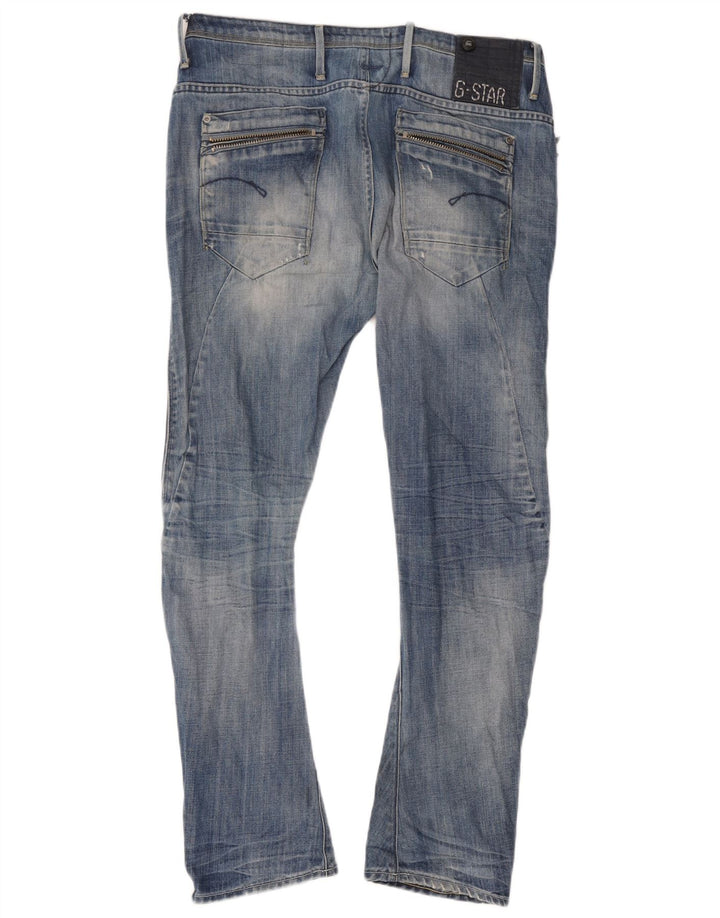 G-Star Mens Distressed Slim Jeans W29 L32 Blue Cotton