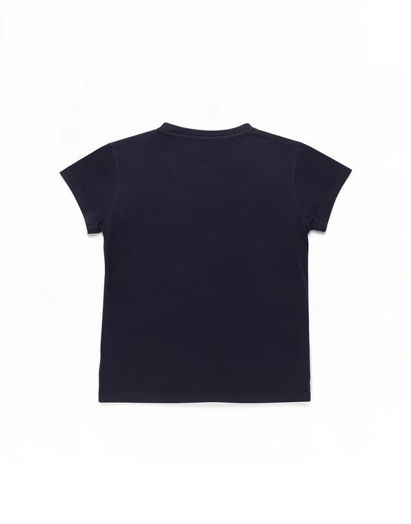 Asics Womens Graphic T-Shirt Top UK 18 XL Navy Blue Cotton